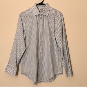 Calvin Klein Men's Stripe Slim Fit Shirt (A)